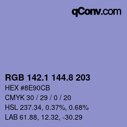 Color code: RGB 142.1 144.8 203 | qconv.com