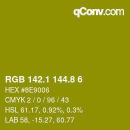 カラーコード: RGB 142.1 144.8 6 | qconv.com