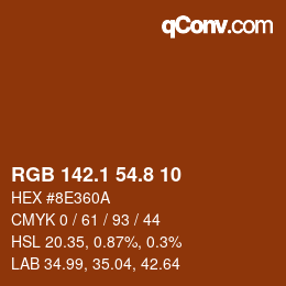 Color code: RGB 142.1 54.8 10 | qconv.com