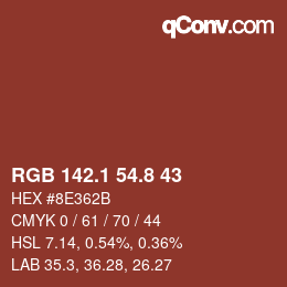 Color code: RGB 142.1 54.8 43 | qconv.com