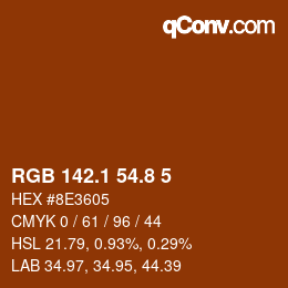 Farbcode: RGB 142.1 54.8 5 | qconv.com