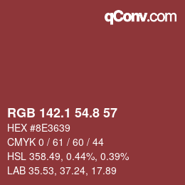 Color code: RGB 142.1 54.8 57 | qconv.com