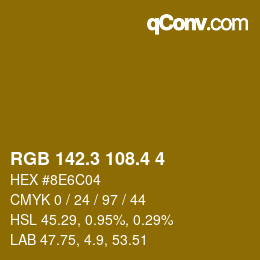 カラーコード: RGB 142.3 108.4 4 | qconv.com