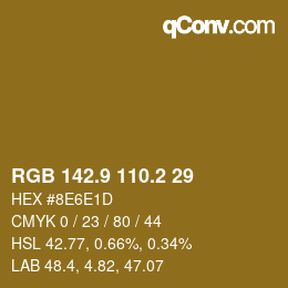 Color code: RGB 142.9 110.2 29 | qconv.com