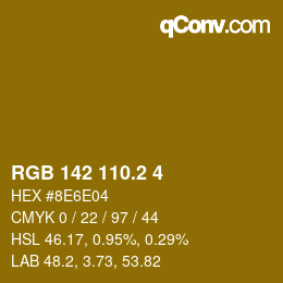 カラーコード: RGB 142 110.2 4 | qconv.com