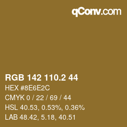 カラーコード: RGB 142 110.2 44 | qconv.com