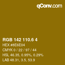 カラーコード: RGB 142 110.6 4 | qconv.com