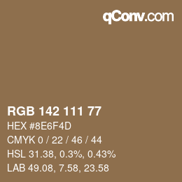 Farbcode: RGB 142 111 77 | qconv.com