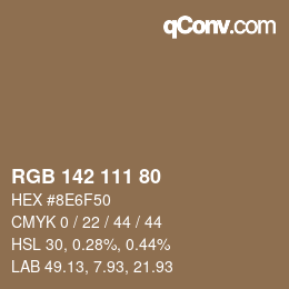 Farbcode: RGB 142 111 80 | qconv.com