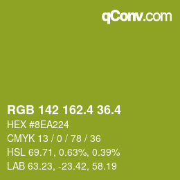 カラーコード: RGB 142 162.4 36.4 | qconv.com