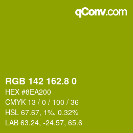 カラーコード: RGB 142 162.8 0 | qconv.com