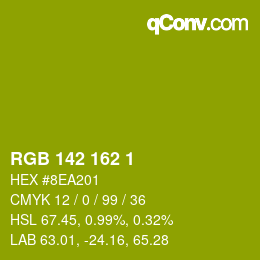 カラーコード: RGB 142 162 1 | qconv.com