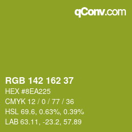 颜色代码: RGB 142 162 37 | qconv.com