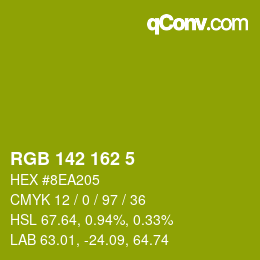 カラーコード: RGB 142 162 5 | qconv.com
