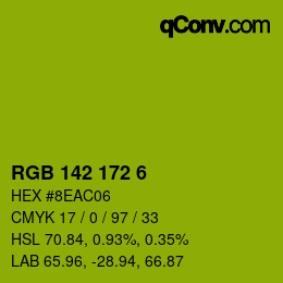 颜色代码: RGB 142 172 6 | qconv.com