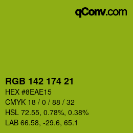 Código de color: RGB 142 174 21 | qconv.com