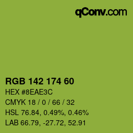 カラーコード: RGB 142 174 60 | qconv.com