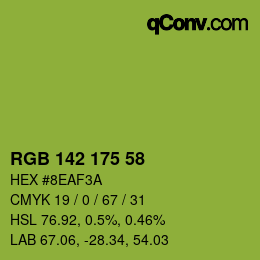 Farbcode: RGB 142 175 58 | qconv.com