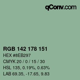 Farbcode: RGB 142 178 151 | qconv.com