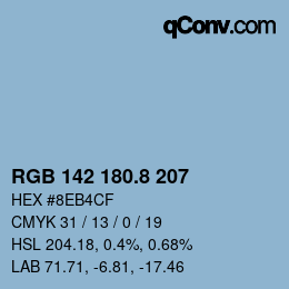 Color code: RGB 142 180.8 207 | qconv.com