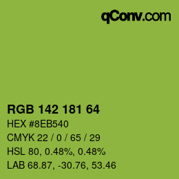 Farbcode: RGB 142 181 64 | qconv.com