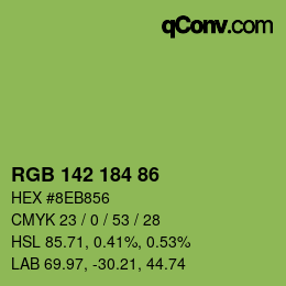 Código de color: RGB 142 184 86 | qconv.com