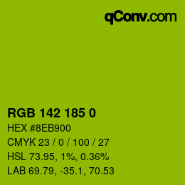 Color code: RGB 142 185 0 | qconv.com