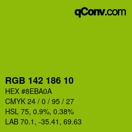 Color code: RGB 142 186 10 | qconv.com