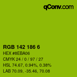 Color code: RGB 142 186 6 | qconv.com