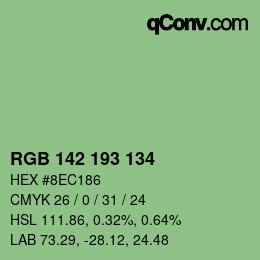 Color code: RGB 142 193 134 | qconv.com