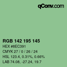 Color code: RGB 142 195 145 | qconv.com