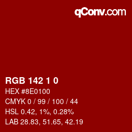 カラーコード: RGB 142 1 0 | qconv.com