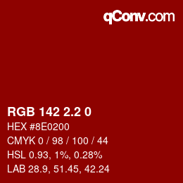 カラーコード: RGB 142 2.2 0 | qconv.com