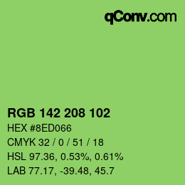 Color code: RGB 142 208 102 | qconv.com