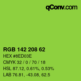 Color code: RGB 142 208 62 | qconv.com