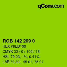 Color code: RGB 142 209 0 | qconv.com