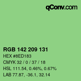 Color code: RGB 142 209 131 | qconv.com