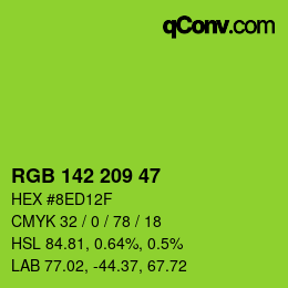 Color code: RGB 142 209 47 | qconv.com