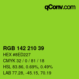 Color code: RGB 142 210 39 | qconv.com
