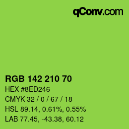 Color code: RGB 142 210 70 | qconv.com