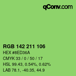 カラーコード: RGB 142 211 106 | qconv.com