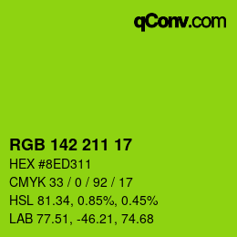 Color code: RGB 142 211 17 | qconv.com