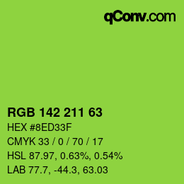 Color code: RGB 142 211 63 | qconv.com