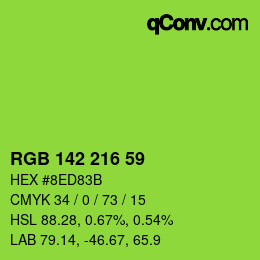 Color code: RGB 142 216 59 | qconv.com