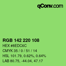 Color code: RGB 142 220 108 | qconv.com