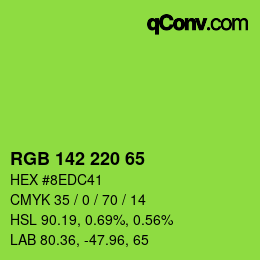 Color code: RGB 142 220 65 | qconv.com