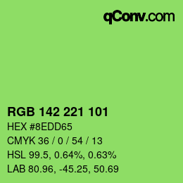颜色代码: RGB 142 221 101 | qconv.com
