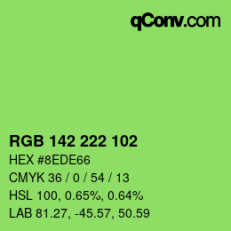 Color code: RGB 142 222 102 | qconv.com