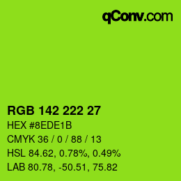 Color code: RGB 142 222 27 | qconv.com