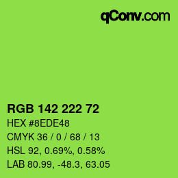 Color code: RGB 142 222 72 | qconv.com